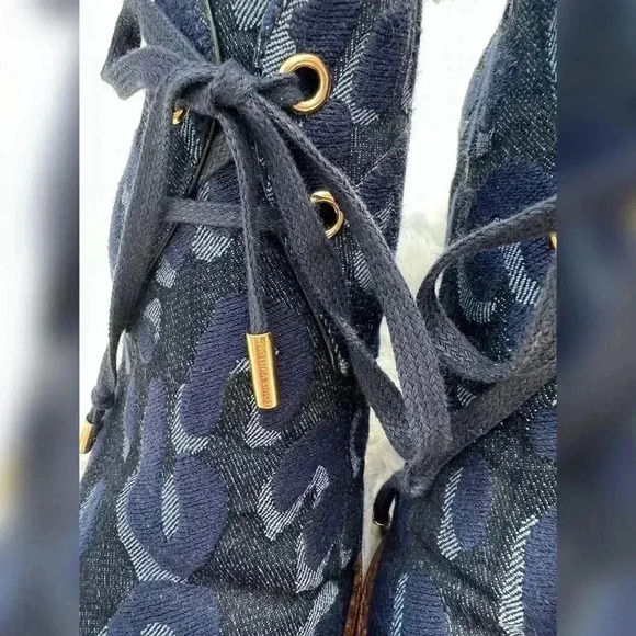 Louis Vuitton Denim Chambray Ankle Wedge Boots - Picture 3 of 9